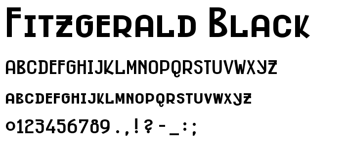 Fitzgerald Black font